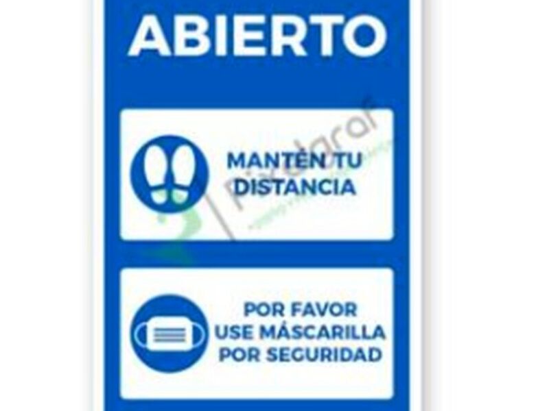 Abierto Manten tu distancia Santiago