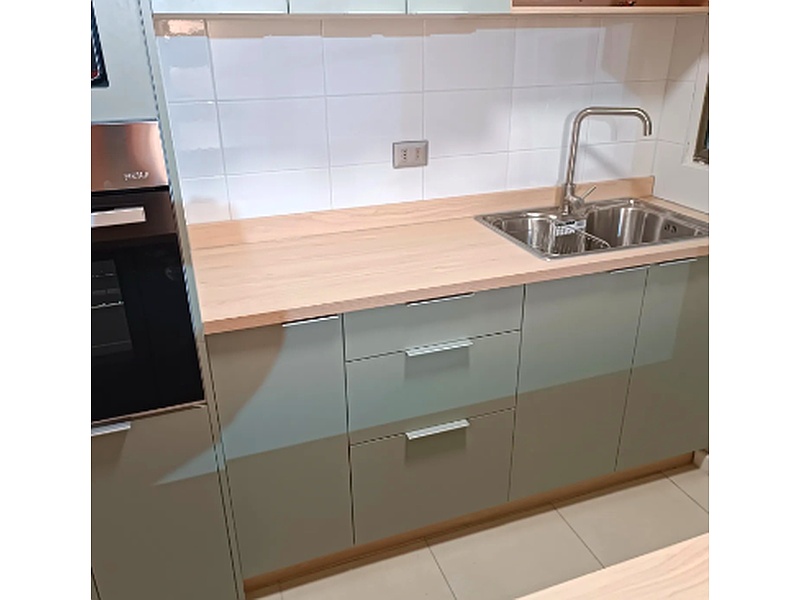 Módulo de cocina madera beige Chile