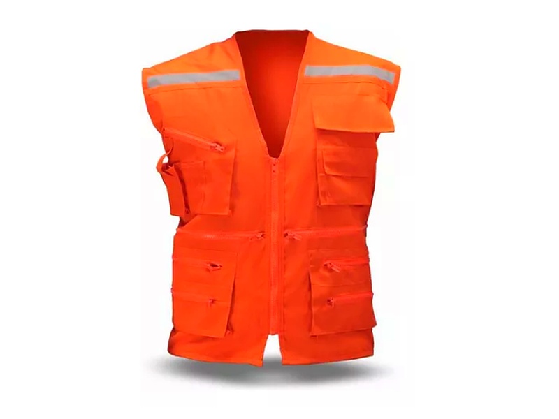 Chaleco Geólogo Poplin Naranjo Chile