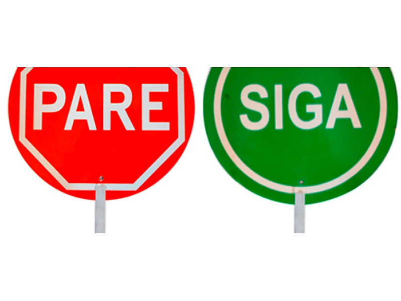 Paleta Pare Siga Retráctil Obras Viales cHILE