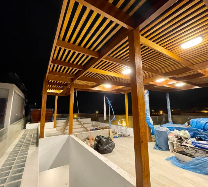 Pérgola madera Santiago Terrazas Premium