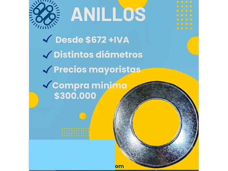 Anillos en Acero de distintos diámetros