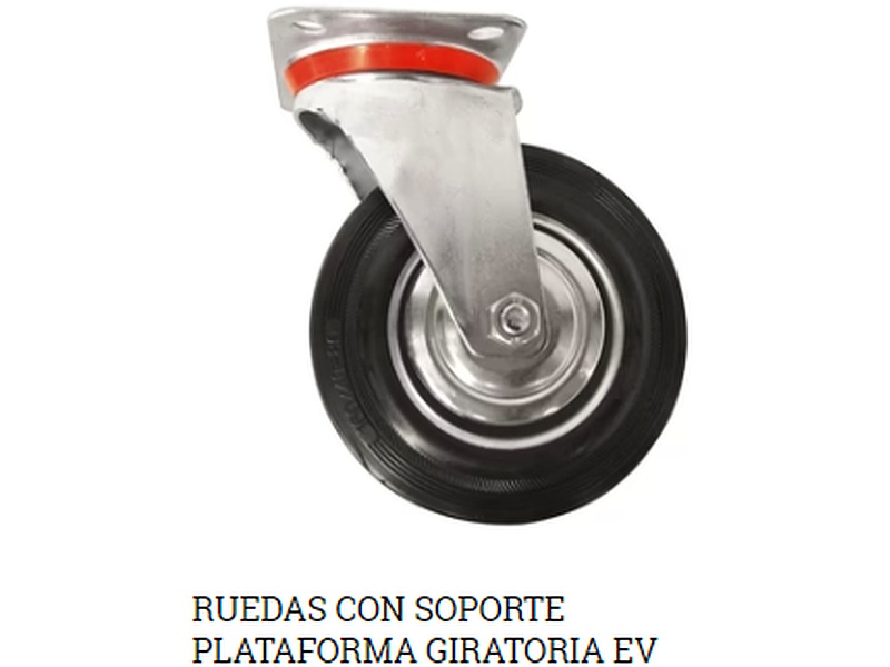 Rueda con soporte plataforma giratoria ev Chile 