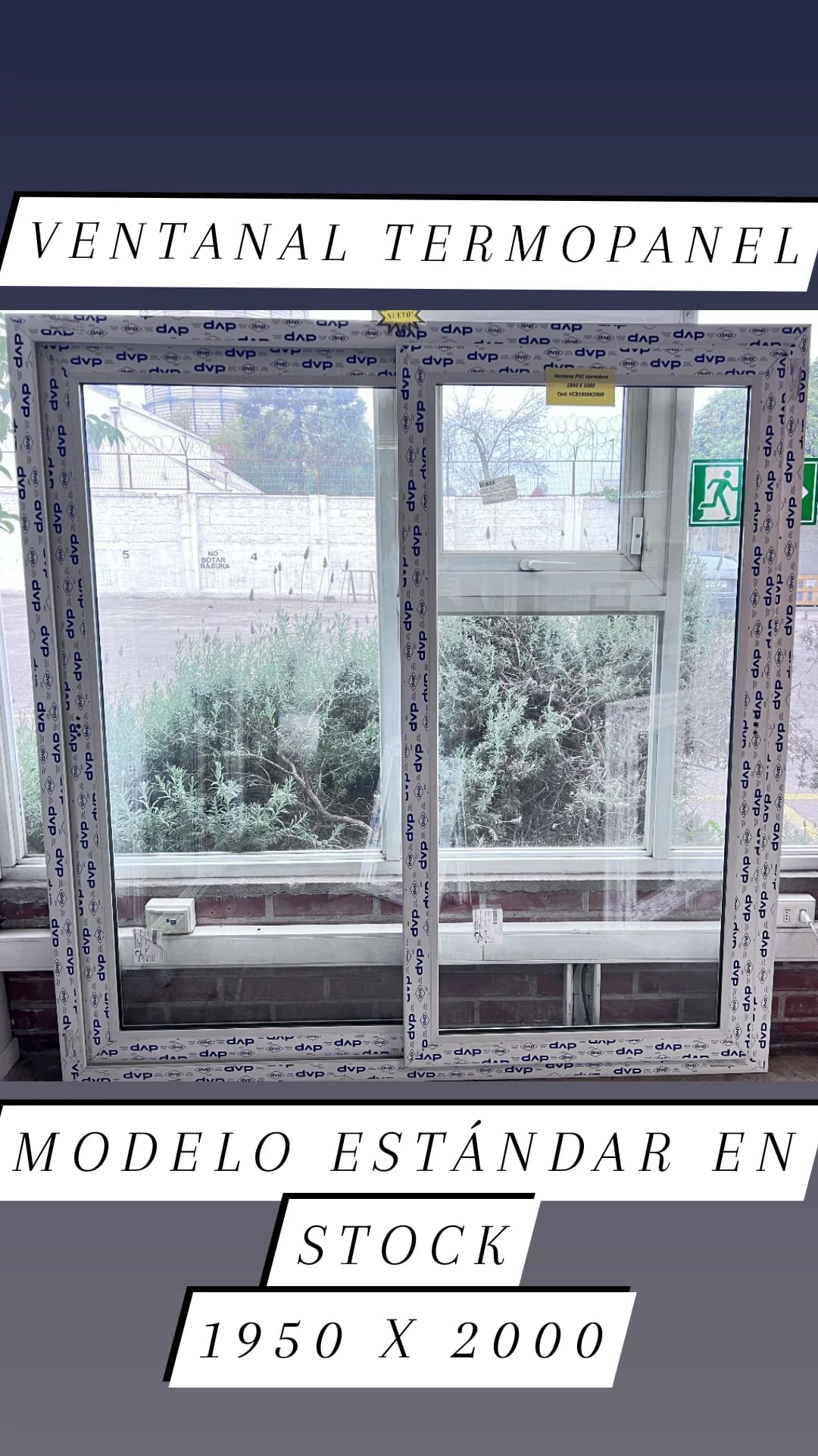 Ventana termopanel 1950x2000. Chile