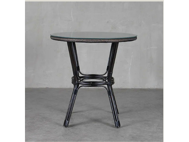 Mesa Parisina Negra Vidrio CHILE