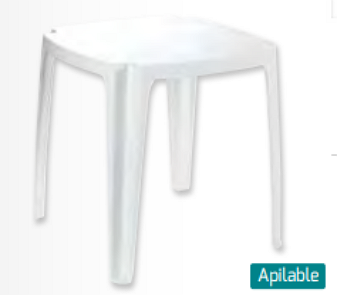 Mesa resina monoblock apilable