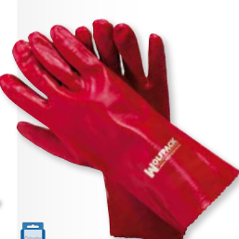 Guantes PVC rojo