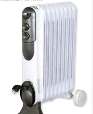 Radiador Aceite 1.500 w. 9 elementos