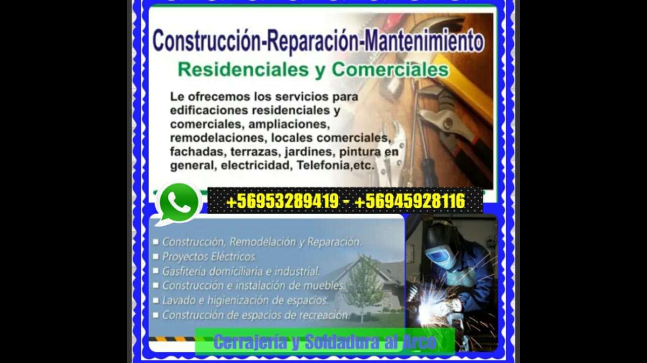 Construcción de muebles y obras en general