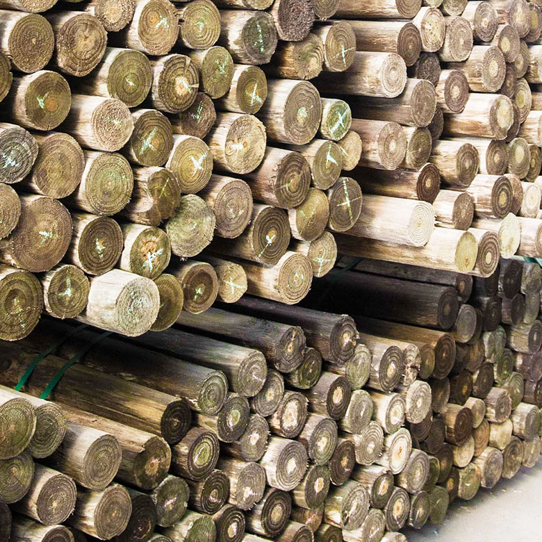 Rollizo impregnado 5 a 6 x 6 Mts