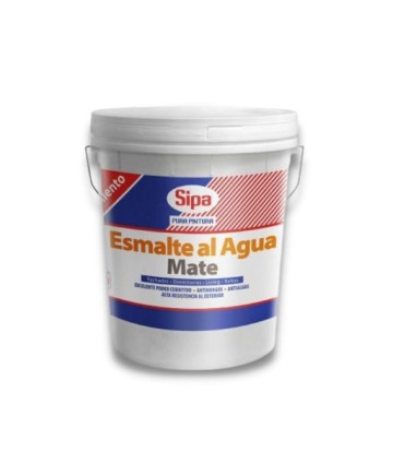 Esmalte al agua Sipa Mate Tineta 4gl Blanco