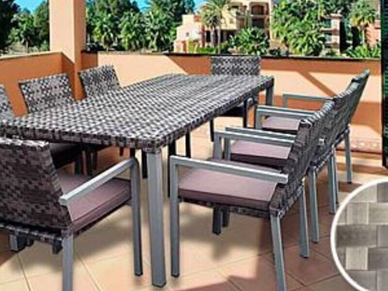 Comedor rattan rectangular Santiago