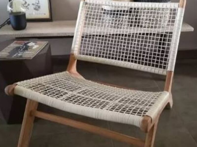 Silla rattan blanco Santiago