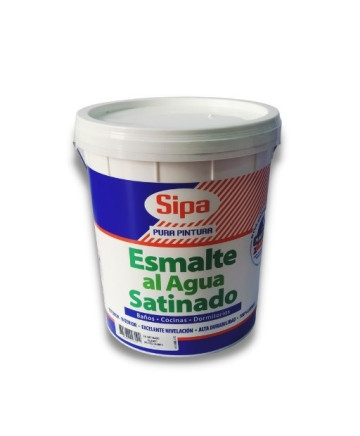 Esmalte al Agua Sipa Satinado Blanco RETAIL 4gl