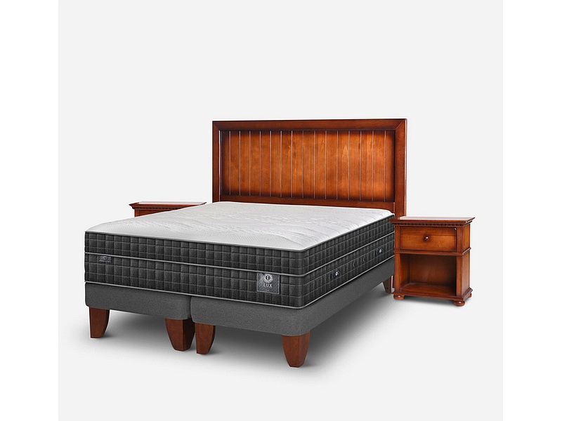  Cama Europea 2 Plazas Lux Base Dividida + Set Monterrey CHILE