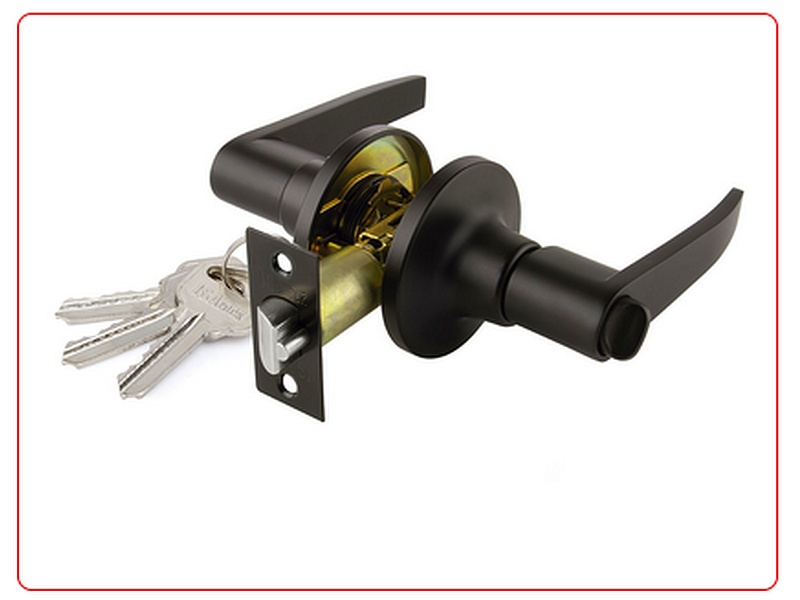 Cerradura Negra Tubular Isalock Ofc/ Dormitorio CHILE 