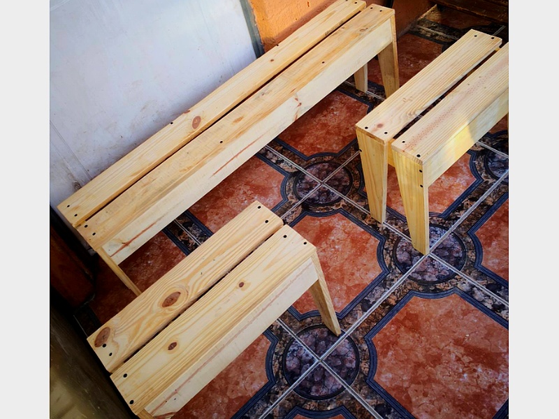 banca madera jardin chile
