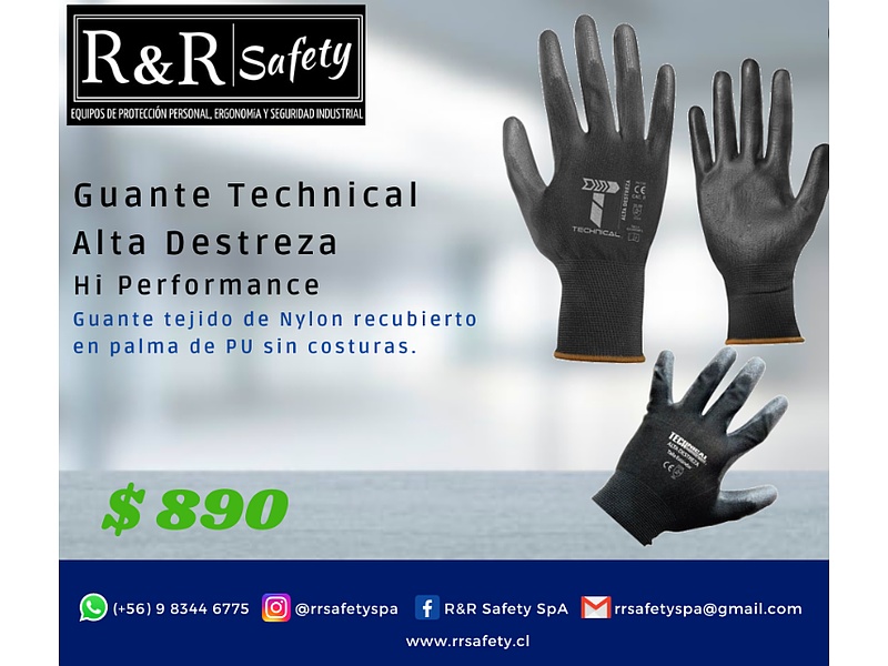 Guante Alta Destreza Technical - Hi Performance Chile