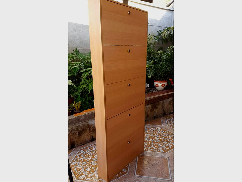 mueble zapatero cafe claro madera chile