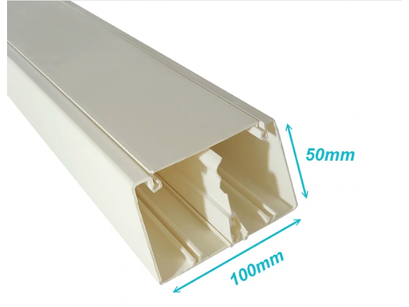 Canaleta PVC 100x50mm Blanca Chile