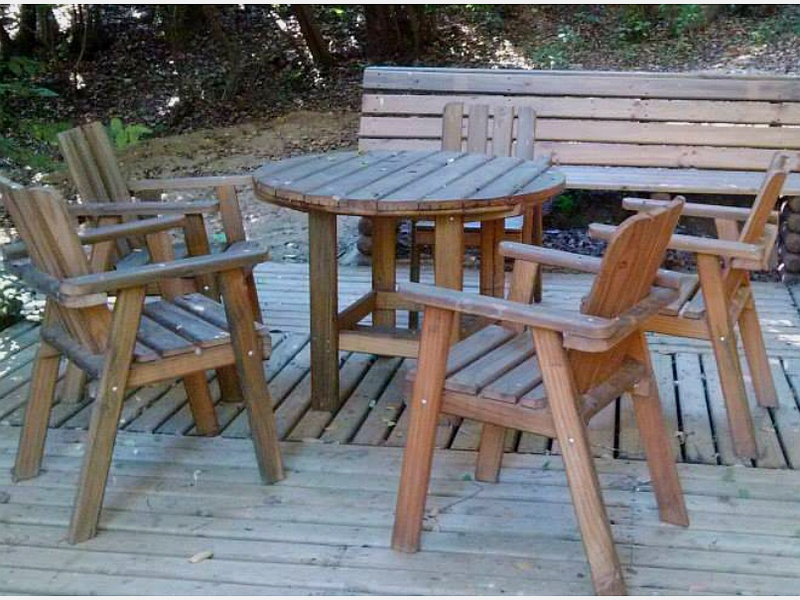 juego mesa madera  4 sillas chile