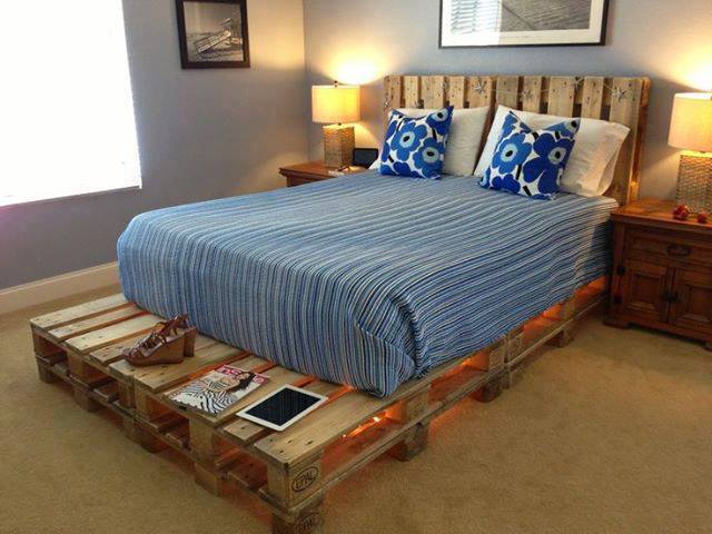Cama de tablanes de madera Chile