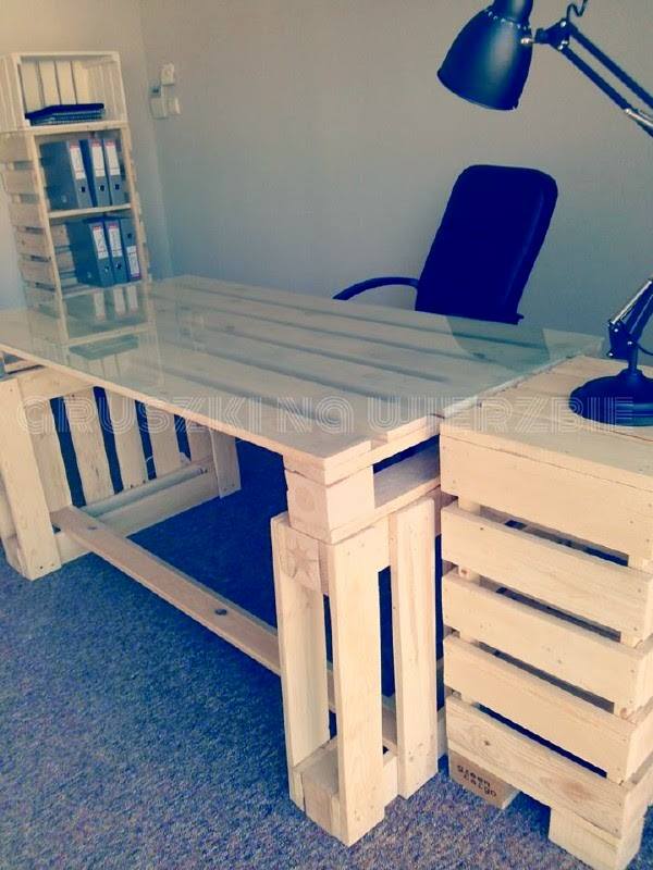 Escritorio de madera y vidrio Chile