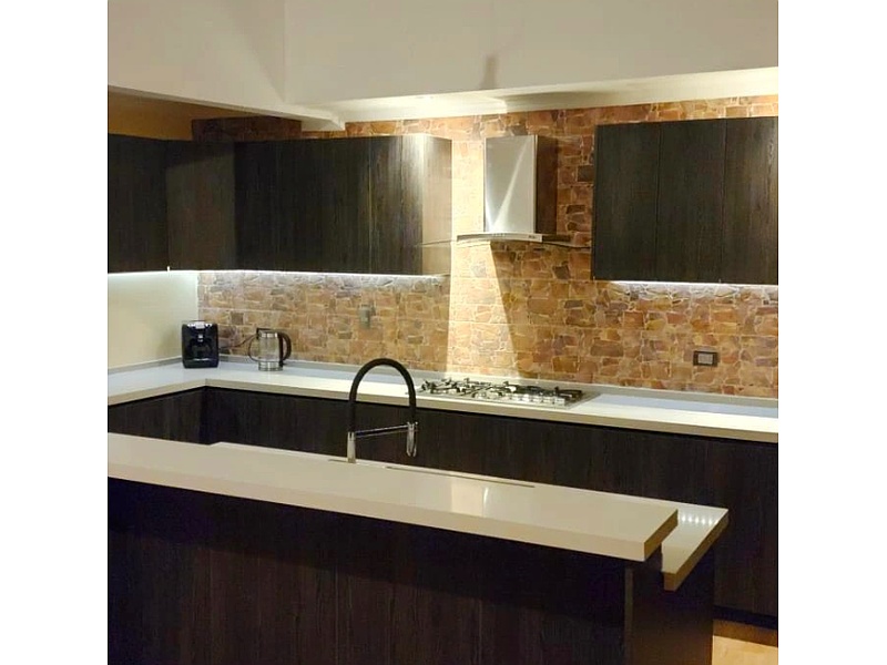 Mueble de Cocina Crema Negro Chile