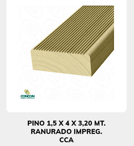 Madera pino 1.5x4x3.20 Chile