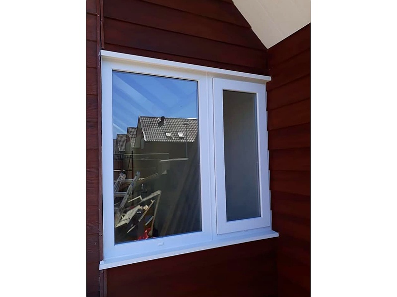 Ventanas termopanel color blanco y folio madera Chile