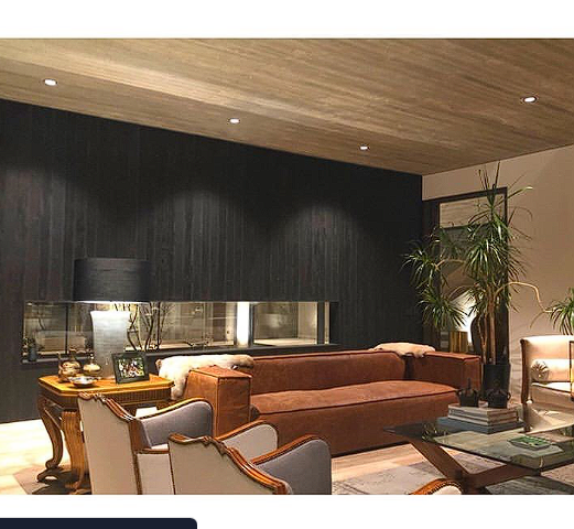 Diseño de interiores de sala de estar moderna Chile
