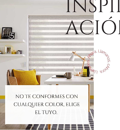 Cortina zebra en comedor con estilo moderno Chile