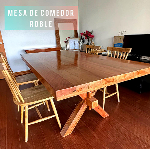 Mesa rústica de madera reciclada Chile