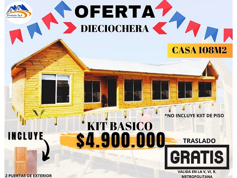 Diseño Casa 108 M2 Chile Casas Prefabricadas Tresanto