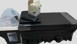 Mesa de centro negra con cajón de almacenamiento Chile