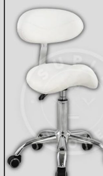 Taburete con asiento acolchado y ruedas Chile