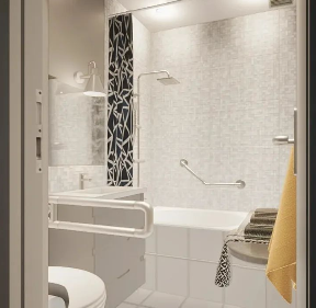 Remodelación de baños con duchas y mamparas de vidrio Chile
