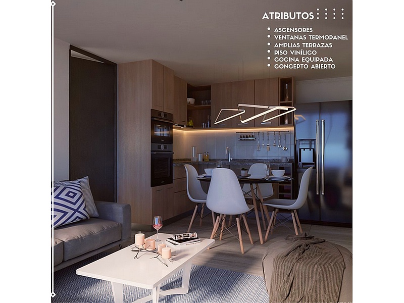 Diseño Muebles Interior Sala Casa Chile AV Construcciones LTDA.