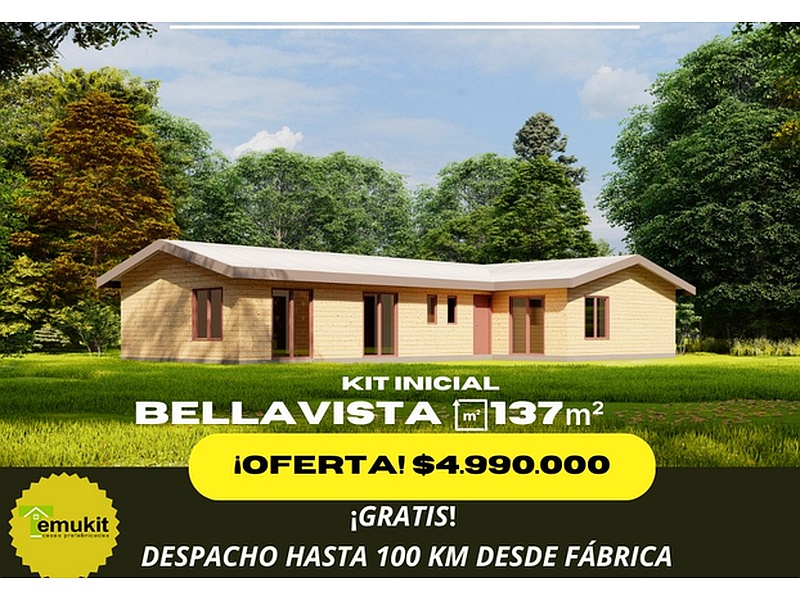 Diseño Casa Bellavista 137M2 Chile Casas Prefabricadas Temukit