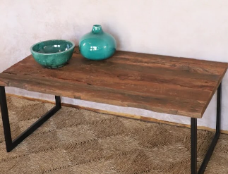 Mesa de centro de madera y metal Chile