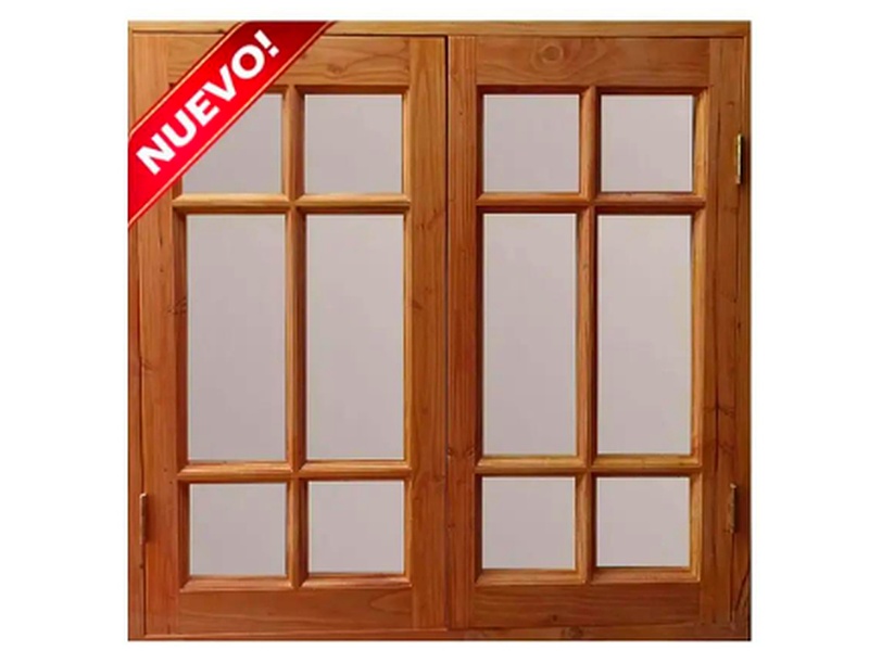 Ventana madera acabado anodizado Chile