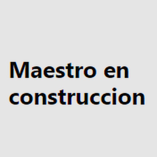 Maestro en construccion